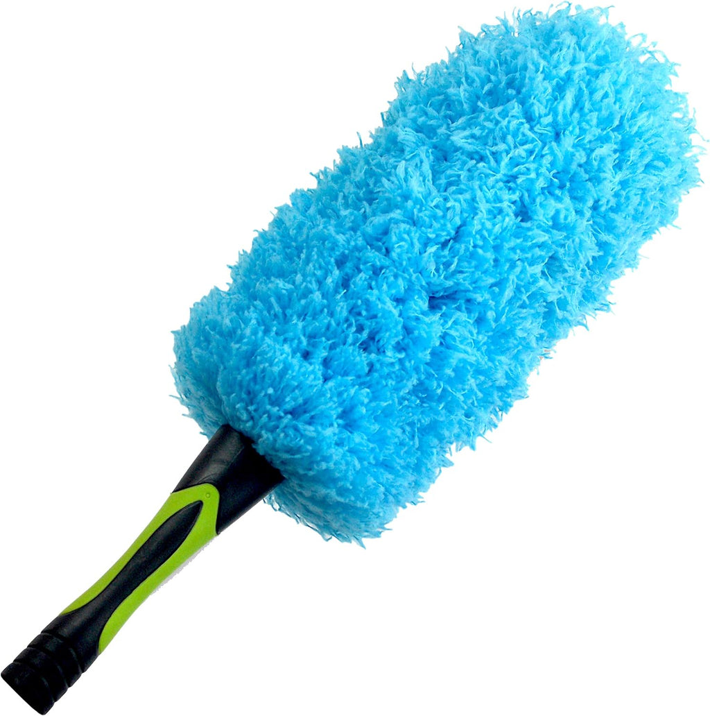EVERSPROUT Flexible Microfiber Feather Duster | 17-inch Brush Head with Hand-Grip | Lightweight, Attracts Dust | Twists onto Standard Acme Threaded Pole | (Duster Attachment Only, No Pole)