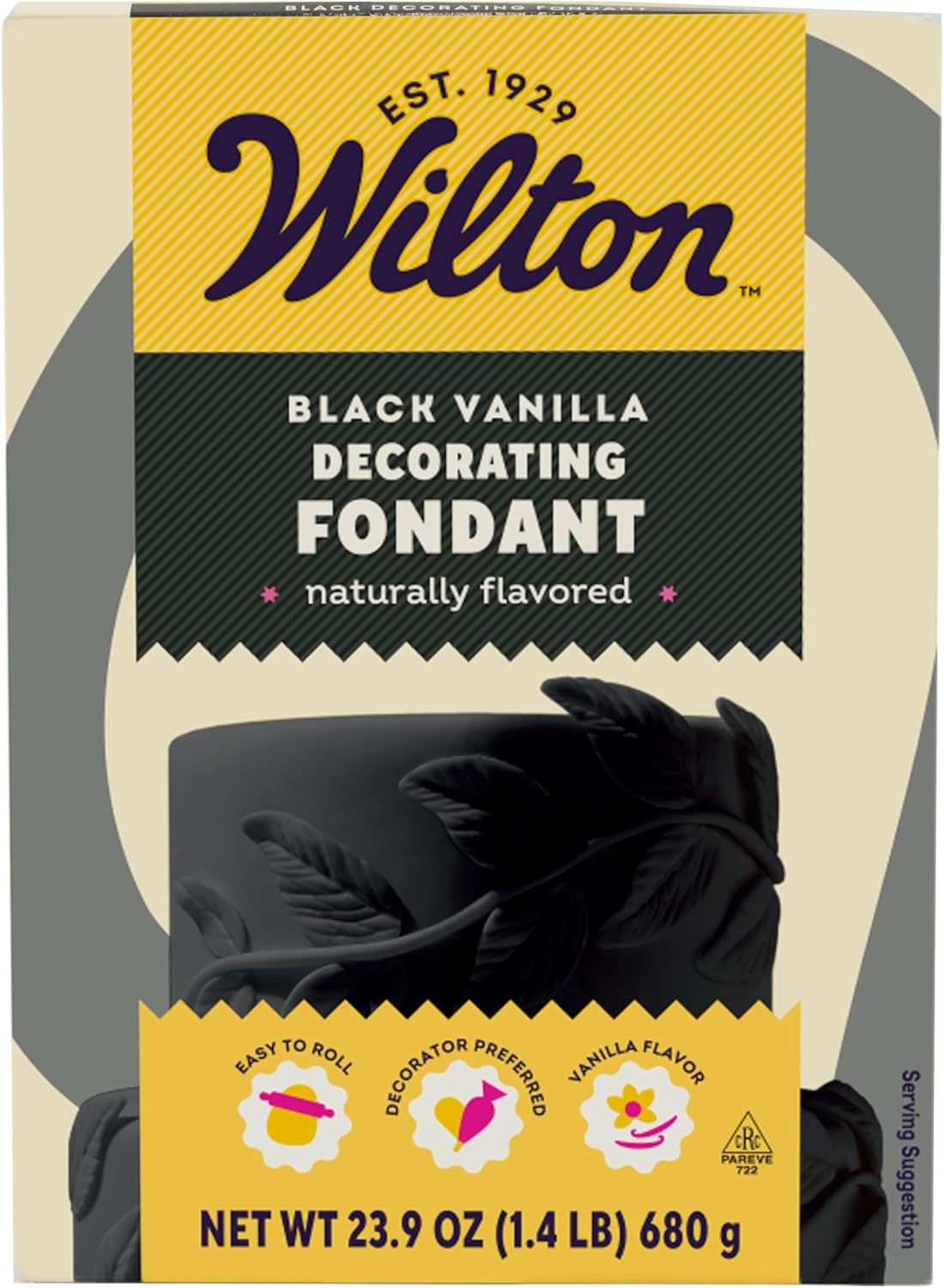 Wilton - 710-2303 Wilton Decorator Preferred Black Fondant, 24 oz. Fondant Icing