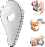 Jar Bottle Can Opener for Seniors Arthritis Weak Hands-Easy Twist Off Small Caps (0.6"-2.7"), Pop Top & Pull Tab Seals,Patent Unique Portable Multifunction Gadget for Elderly/Women/Men (Silver)
