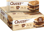 Quest Nutrition S'Mores Protein Bars, 21g Protein, 1g Sugar, 4g Net Carb, Gluten Free, Keto Friendly, 12 Count
