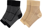 Hotfiary Ankle Compression Sleeve Open Toe Сompression Socks Foot Sleeves with Arch Ankle Support Ankle Braces for Women Men