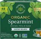 Traditional Medicinals Tea, Organic Spearmint, Supports Everyday Wellness, Healthy & Refreshing - 48 Tea Bags