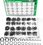 330PCS Snap Rings Assortment Kit, E Clips Assortment Kit (2MM-12MM) and C Clips Assortment Kit (5MM-16MM), 24 Sizes External Retaining Rings Carbon Steel Circlip Snap Ring Kit