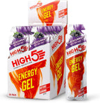HIGH5 Energy Gels - Quick Release Sports Gels to Power Muscles for Top Performance - Natural Fruit Juice & Caffeine-Free - On The Go Energy Boost for Running, Cycling and More (Blackcurrant, 20 x 40g)