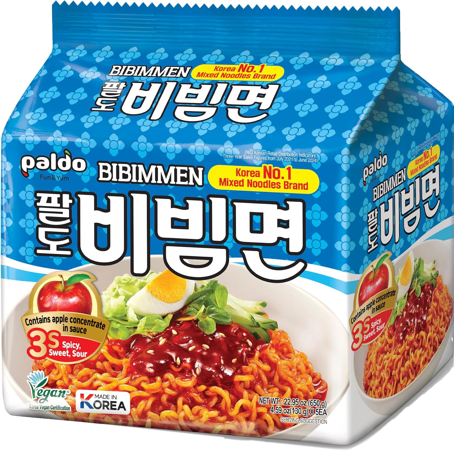 Paldo Bibim Cold Noodle Instant Ramen 5 pack