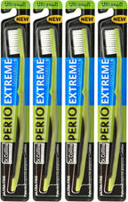 Dr. Collins Perio Extreme Toothbrush, (Colors Vary) (Pack of 4)