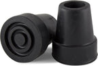 Essential Medical Supply Replacement Rubber Cane Tips with Metal Washer for 3/4" in Black - Durable and Supportive Walking Cane Tips