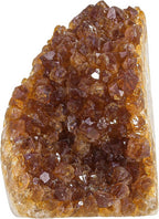 mookaitedecor Natural Citrine Crystal Cluster Geode, Self-Standing Yellow Quartz Stone Raw Crystals and Minerals Specimen for Healing Home Decor, 201-300 g