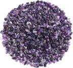 QYGL Polished Gem Stones Rocks – 0.9LB Natural Amethyst Crystal Chips Bulk, Tumbled Gemstones for Healing, Fish Tank Gravel, Vase Filler, DIY Crafts, Plant Pots & Home Decor