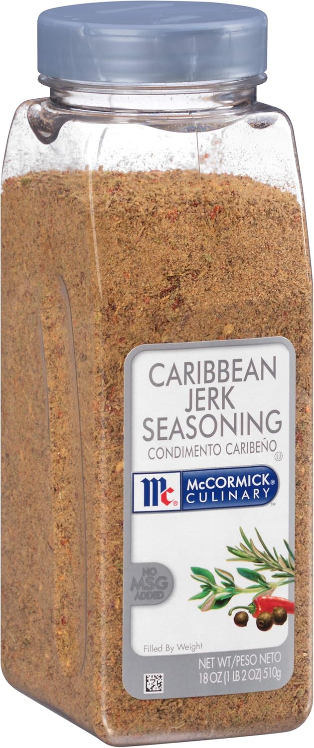 McCormick Culinary Caribbean Jerk Seasoning, 18 oz - One 18 Ounce Container Jamaican Jerk Seasoning, Perfect on Meats, Roasted Vegetables, Marinades and Caribbean Inspired Recipes