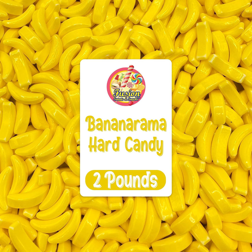 Bananarama Banana Candy – 2 LB Bulk Banana Flavored Hard Candy – Yellow Banana Candies – Candy Bananas for Gumball Machine Refills, Buffets, Party Favors, Gifts & More