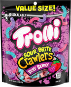 Trolli Sour Brite Crawlers, Very Berry, Sour Gummy Worms, 28.8 Ounce Resealable Bag