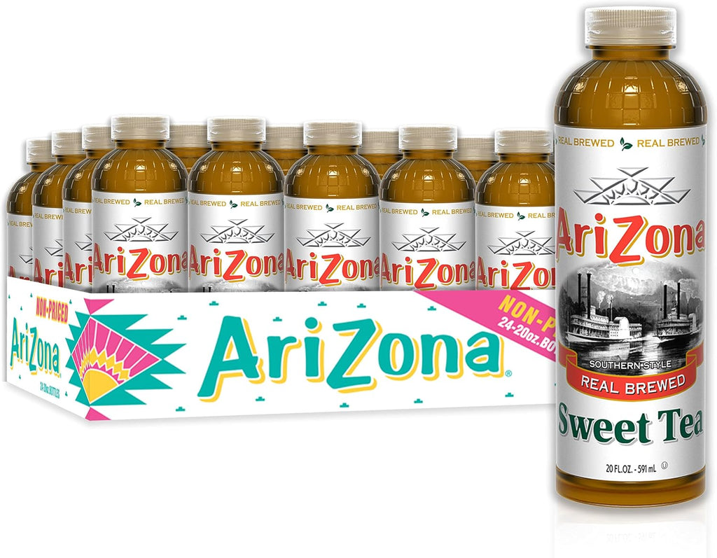 AriZona Sweet Tea Premium Brewed Southern Style, 20 Fl Oz, Pack of 24
