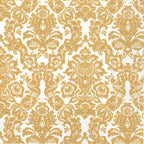 Boston International L797099 IHR Lunch Paper Napkins, 6.5" X 6.5", Palais White/Gold