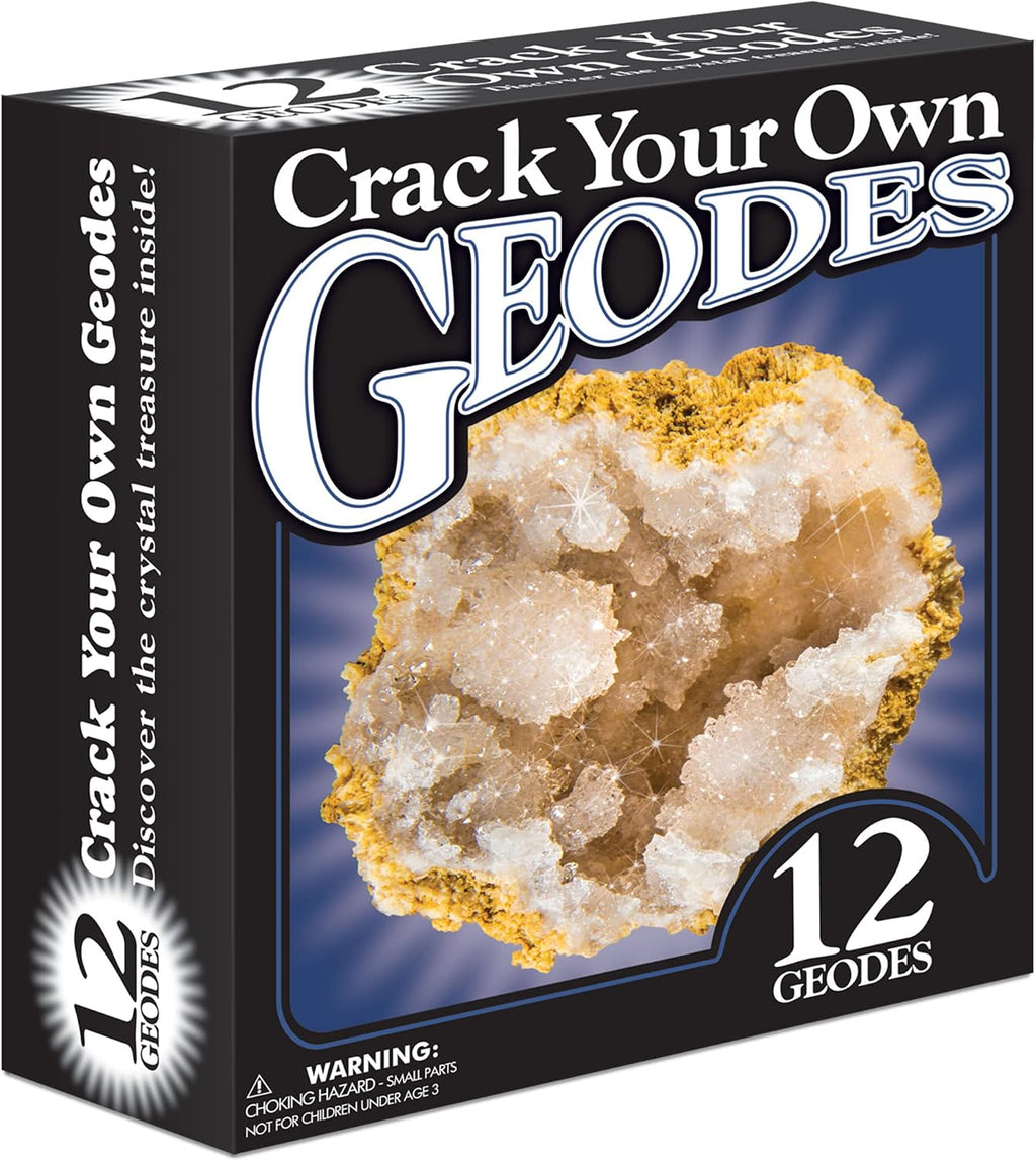 Blue Marble Break Open 12 Geodes – Geode Kit with 12 Premium, Break Your Own Geodes Filled with Crystals, Geology Gifts, Science Toys, Earth Science Kit, Crystals for Kids, Fun Stuff for Kids