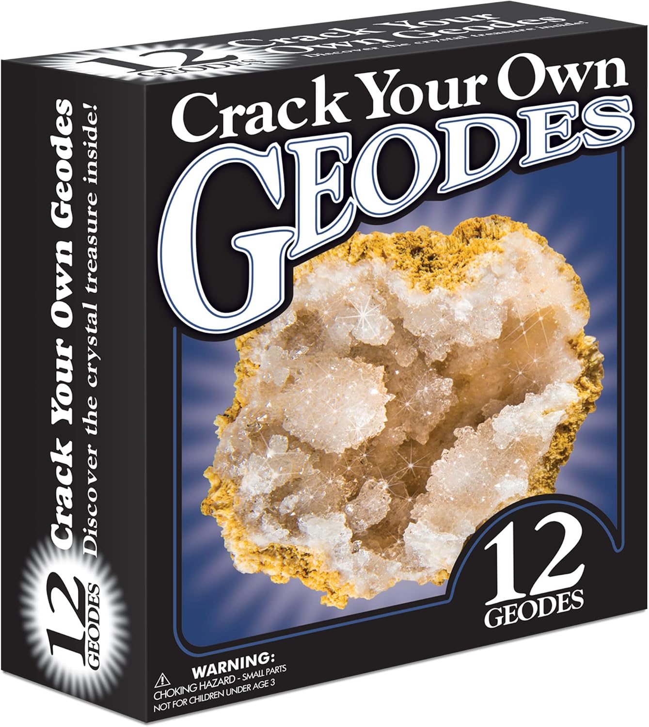 Blue Marble Break Open 12 Geodes – Geode Kit with 12 Premium, Break Your Own Geodes Filled with Crystals, Geology Gifts, Science Toys, Earth Science Kit, Crystals for Kids, Fun Stuff for Kids