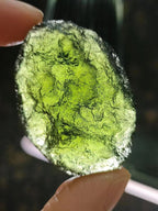 Green Moldavite Czech Meteorite Impact Glass Natural Rough Stone Crystal Energy Stone 1pc, 11223S1BOTTON
