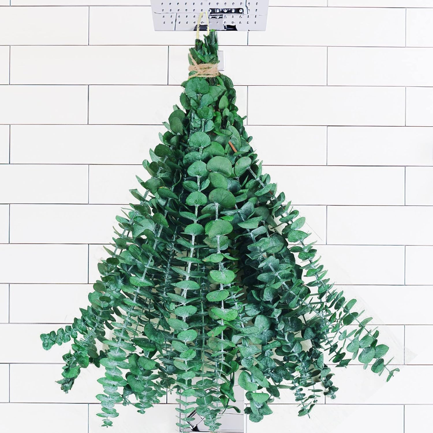 10Pcs Dried Eucalyptus Stems for Shower 17" Real Natural Hanging Eucalyptus Stems, Real Fresh Leaves Branches for Vase Filler, Wedding, Bathroom Decor, Home Decor, Dried Flowers Arrangement Decor
