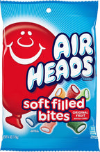 Airheads Candy, Soft Filled Bites, Assorted Flavors, Non-Melting, Party, (Packaging may vary), 6 Oz Party Bag (Pack of 1)