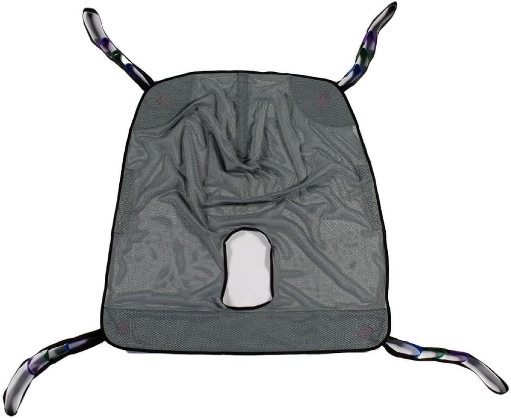 Patient Aid Full Body Commode Sling - Easy-to-Wash Mesh Fabric for Bathing and Toileting - Comfy Safe Lifting for the Elderly and Non-Weight Bearing - Extra Large, 600lb. Maximum Carrying Capacity