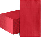 NatNarr 60 Pcs Red Napkins, Disposable Hand Towels for Bathroom Red Dinner Guest Napkin for Birthday, Wedding, Graduation