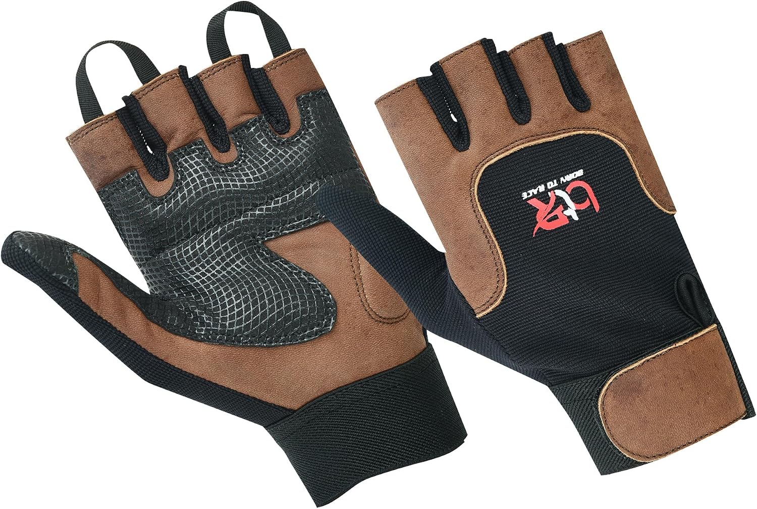 Wheelchair Gloves Unisex Mobility Disability Fingerless Long Thumb Leather Palm Workout Weight Lifting, Cycling, Driving Gloves for Men and Women