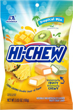 HI-CHEW Tropical Mix, 6 Bags, 3.53oz Each, Kiwi Pineapple Mango Taffy Candy