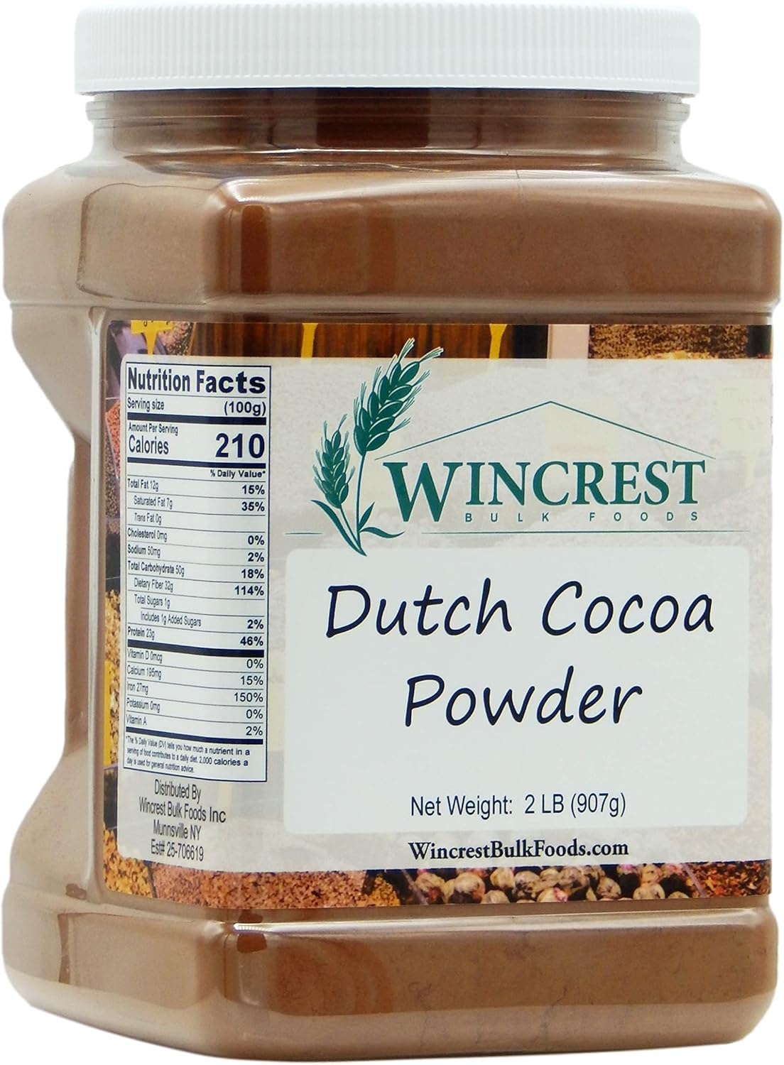 Premium Dutch Processed Cocoa Powder - 2 Lb Container