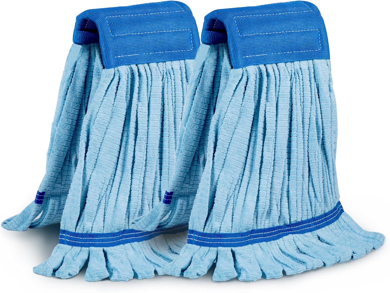 2 Pack - Large Commerical Microfiber Tube Mop 400GSM - Heavy Duty Industrial Wet Mop Head Refill, Thick Fiber, Replacement Heads, Extra Absorbent