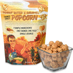 Gourmet Popcorn Bags, Peanut Butter Caramel Corn, Vegan, Gluten Free, Non-GMO, 7 Ingredient, Healthy Resealable Snack, 6oz Bag, Perfect Snacks for Adults, Peanut Butter Pretzels Flavor Farmer Direct - PuffyCrunch by Princeton Popcorn USA Made