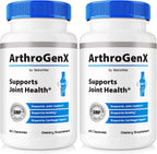 (2 Pack) ArthroGenX Capsules – Premium Joint & Mobility Support Supplement | Natural Formula for Flexibility, Comfort & Healthy Function | Easy-to-Take Arthro GenX Pills, Reviews (120 Capsules)