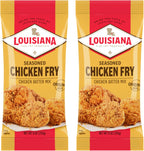 Louisiana Fish Fry Seasoned Chicken Fry Batter Mix 9 oz. (Pack of 2) - Crispy Southern Batter Mix for Fried Chicken - Delicious and Convenient Coating Filled with Cajun Flavor - Easy to Make Recipe - Just Add Water