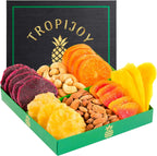 Dried Fruit Gift Basket - 7 Tropical Flavor Adult Easter Baskets |12.5oz Soft Dried Fruit and Nuts Gift Basket - Dried Fruit Basket Gift - Dry Fruits Gift Box | Easter Gifts for Adults Passover Gifts