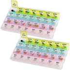 MEDca Pill Organizers - (2 Pack) Large Pill Organizer with Weekly and Daily 4-Times-A-Day Compartments for Morning, Noon, Evening, Night - BPA-Free, Portable and Travel Friendly Pill Boxes Case