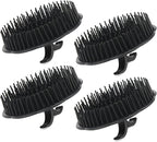Segbeauty Mens Shampoo Brush, 4pcs Scalp Massage Brushes, Massage Hair Brush Floriated Shower Comb for Deep Cleaning Hair Men's Hand Brush Plastic Growth Beard Brush Pet Grooming Round Palm Brush