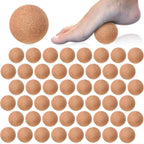 Seenelling 50 Pcs Cork Massage Ball Solid Hard Myofascial Release Yoga Ball for Back Foot Neck Pain Therapy Portable Tissue Muscle Release Tool for Home Office Travel (2 Inch)