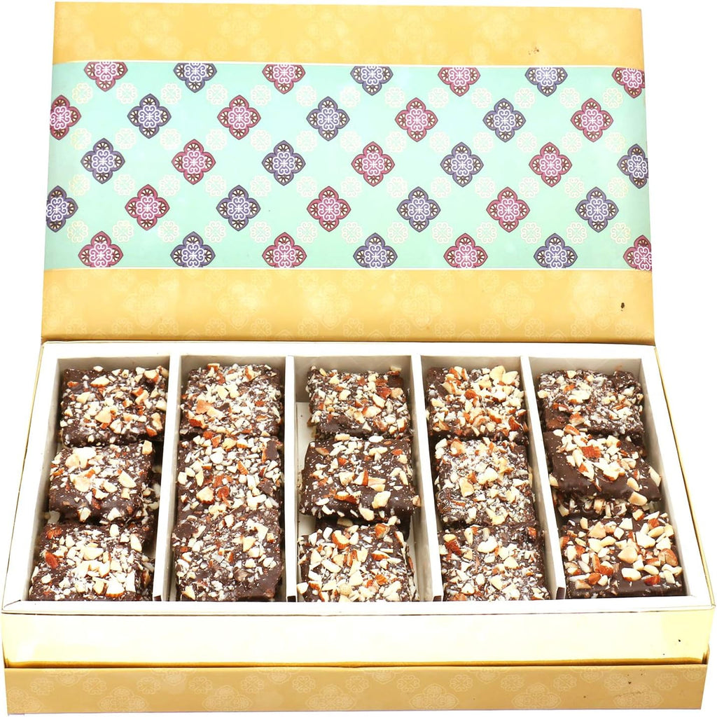 Ghasitaram Gifts Diwali Gifts Diwali Chocolates - 5 Part Print English Brittles Chocolates Box