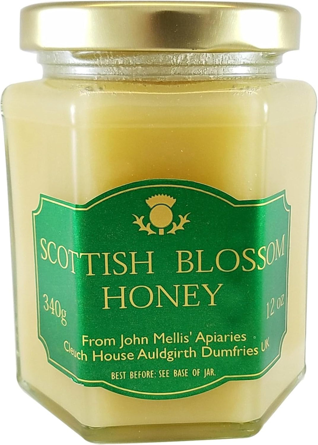 John Mellis Apiaries Scottish Honey, Scottish Blossom Honey, 12 Ounce Jar