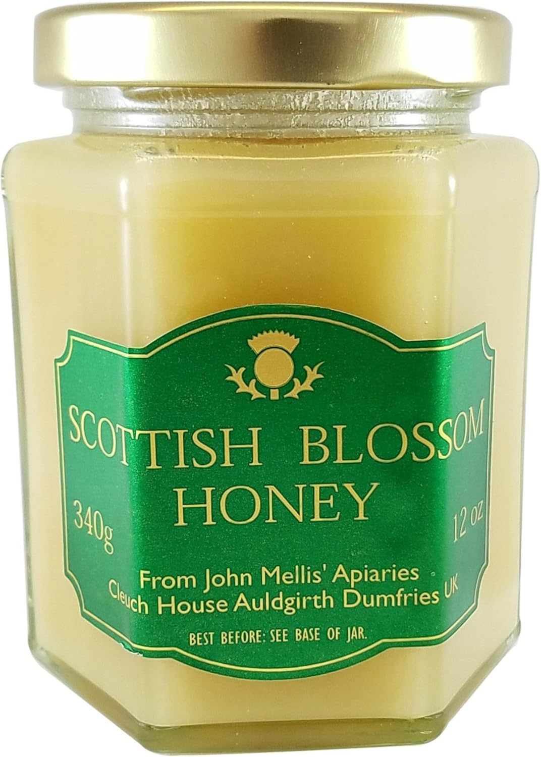 John Mellis Apiaries Scottish Honey, Scottish Blossom Honey, 12 Ounce Jar