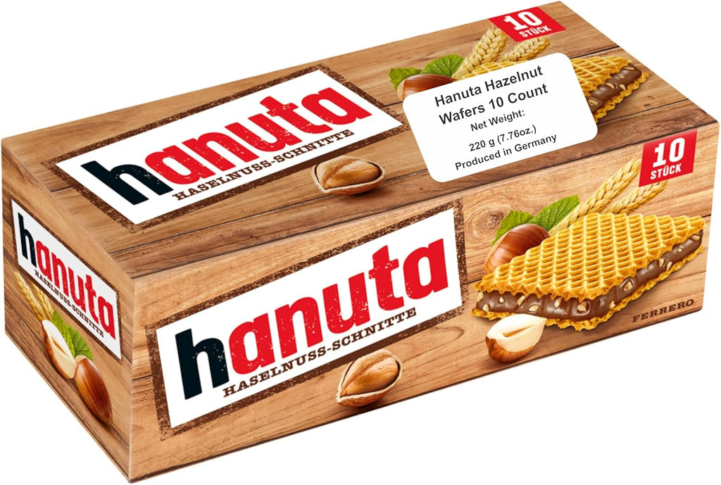 Ferrero Hanuta Wafers Filled with Hazelnut Cream (10 Pcs Box)