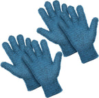 Patelai 2 Pairs Microfiber Gloves for plants Dusting Cleaning Glove Mittens House Cars Blinds Dusting(Blue,Large)