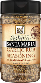 Garlic Festival Foods Smoked Oak Santa Maria Garlic Rub & Seasoning 7.5 oz.