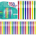 Navona 150 PCS Prepasted Disposable Toothbrushes with Toothpaste, Premium Bulk Toothbrushes Individually Wrapped, Single Use Bulk Toothbrush for Travel, Guests, Hotel, Camping