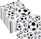 Hotop 50 Pcs Neon Napkins Glow in Dark Rainbow Soccer Napkins Birthday Disposable Paper Party Decorations Supplies(Soccer)