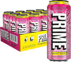 PRIME Energy STRAWBERRY LEMONADE, Sugar Free Energy Drink, 200mg Caffeine and 355mg of Electrolytes for Hydration, Low Calorie, Vegan, Gluten Free,16 Fluid Ounce, 12 Pack