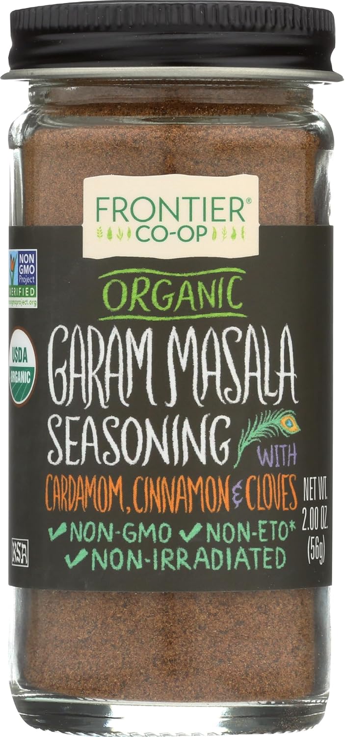 Frontier Co-op Organic Garam Masala, 2 Ounce Bottle, Northern Indian Spice Blend, Richly Spicy But Not Hot, Kosher, Non ETO
