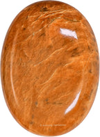 Amazing Gemstone Peach Moonstone Crystals and Healing Stones - Large Palm Stone Crystals Piedra - Crystal for Good Luck, Positive Energy, Meditation - Unique Stocking Stuffers and Gifts for Women, Men