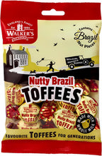 Walkers Nonsuch Nutty Brazil Toffees Bag 5.29 Oz (150g) – British Candy with Brazil Nuts, Individually Wrapped Butter Toffee Candy, English Toffee Sweets & Gourmet Food Gifts from UK