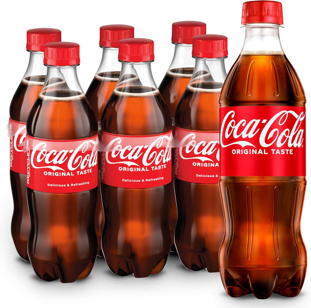 Coca-Cola Soda Soft Drinks, 16.9 fl oz Bottles, 6 Pack - Classic Cola Soft Drink Pack