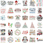 Christmas Decals Stickers for Crafts Vinyl Merry Christmas Word Oranment Decal UV DTF Xmas Ornament Decals for Winter Holiday Ball Glass Cups Jars Wood Decor(joy35)